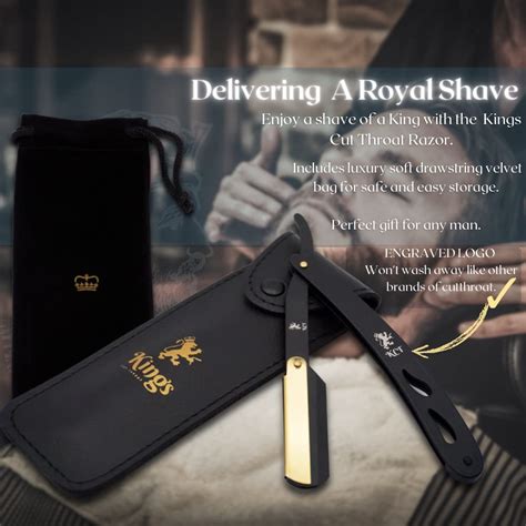 Cut Throat Razor For Men By Mens Cutthroat Shaving Black Gold