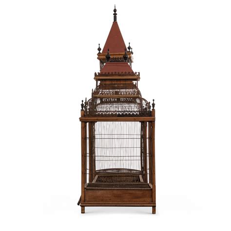 French Victorian Walnut Birdcage