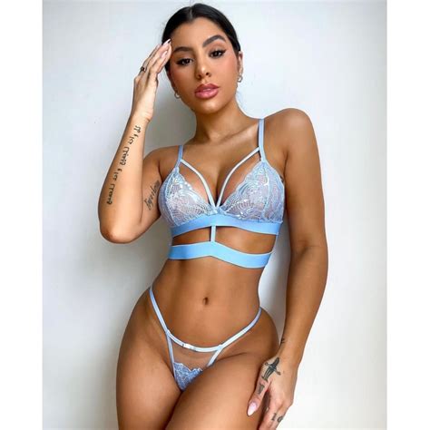 Conjunto Renda Sexy Lingerie Feminino Sensual Sem Bojo Calcina Fio Dental Conforto Shopee Brasil
