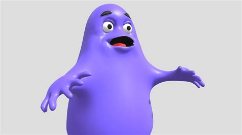 Grimace Shake Monster Full Rigged D Model By Fintuboi F