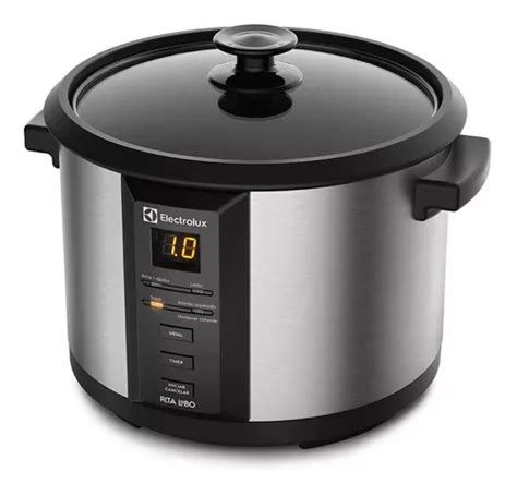 Panela Elétrica Electrolux De Arroz A Vapor 10 Xicaras Inox Frete Grátis