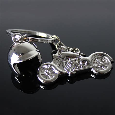 Stylowy Metalowy Brelok Do Kluczy Motor Chopper Harley Z Kaskiem Sons