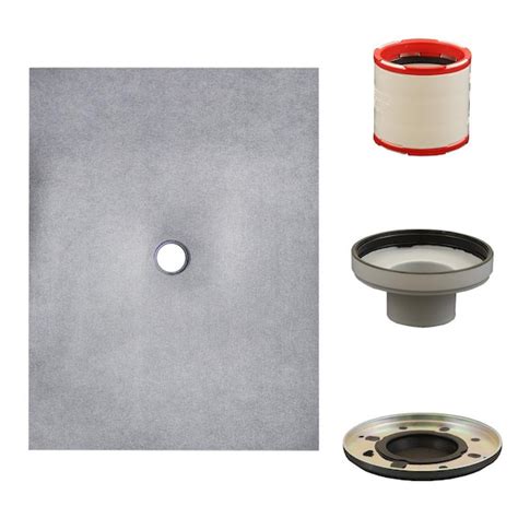 Everbilt In X In Waterproof Shower Pan With Center Drain Drain