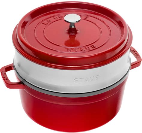 Кастрюля Staub La Cocotte Красная со вставкой 3.8 л (3272340054389 ...