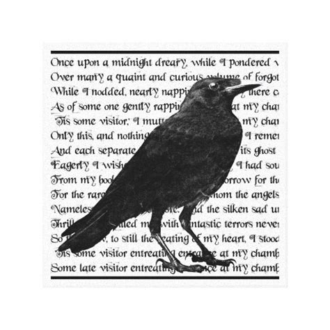 Raven Poem Edgar Allan Poe Canvas Print | Zazzle.com