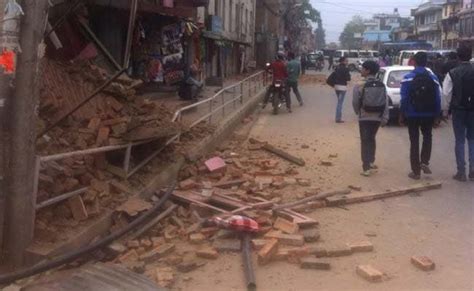 Buildings Collapse At Least 4 Killed As 79 Quake Hits Nepal India