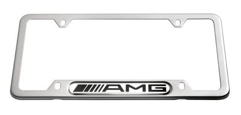 Oem Genuine Mercedes Benz Amg License Plate Frame Polished Stainless