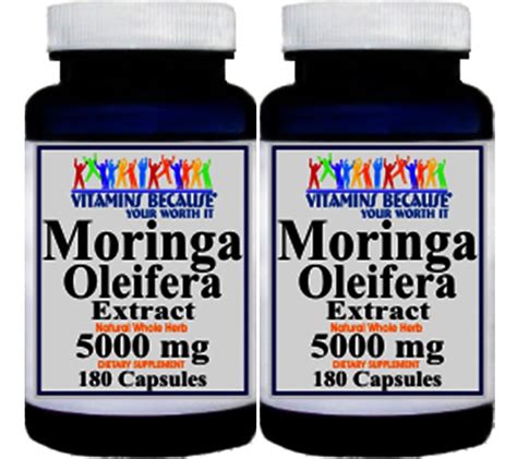 2x Moringa Oleifera Extract 5000mg 360 Capsule For Anti Aging And Health