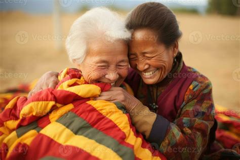 Happy Smiling Chinese Homosexual Gay Couple With A Flag Ai Generated Stock Photo At