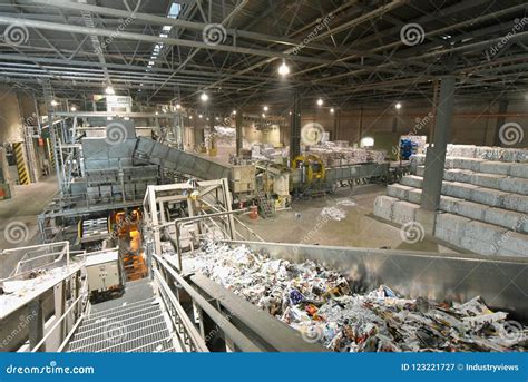 Machine For Sorting And Washing Waste Paper Paper Recycling An Stock