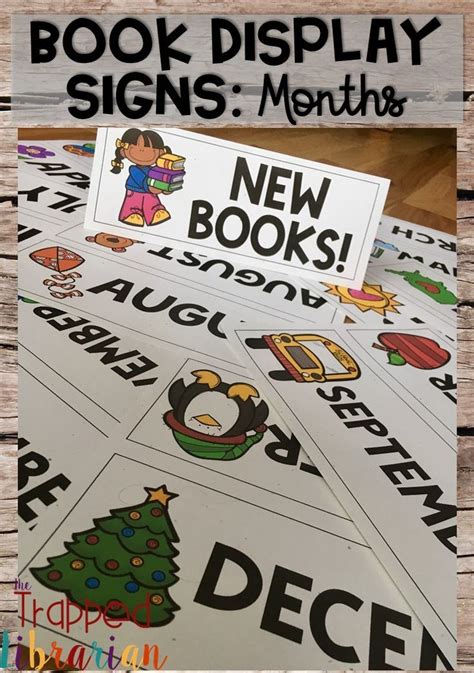 These Monthly Book Display Signs Will Brighten Up Your Elementary