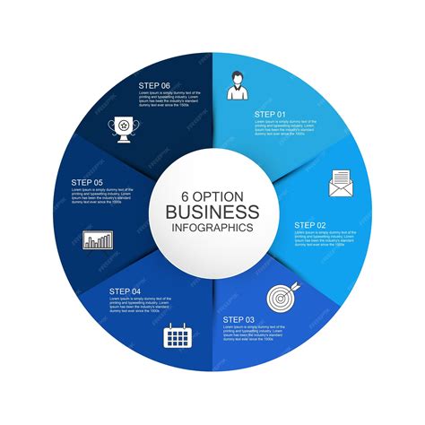 Premium Vector Flat Circular Diagram Infographic With 6 Options