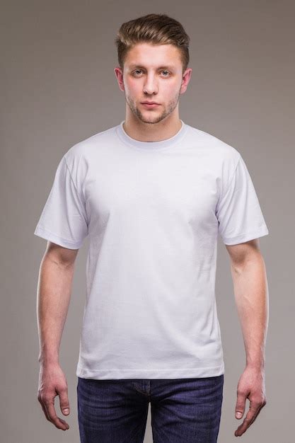 Premium Photo Guy In White T Shirt