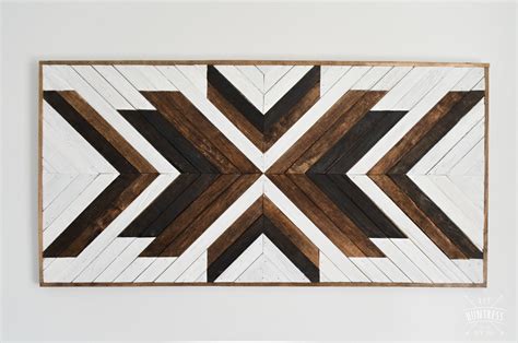 DIY Geometric Wood Art Piece - DIY Huntress