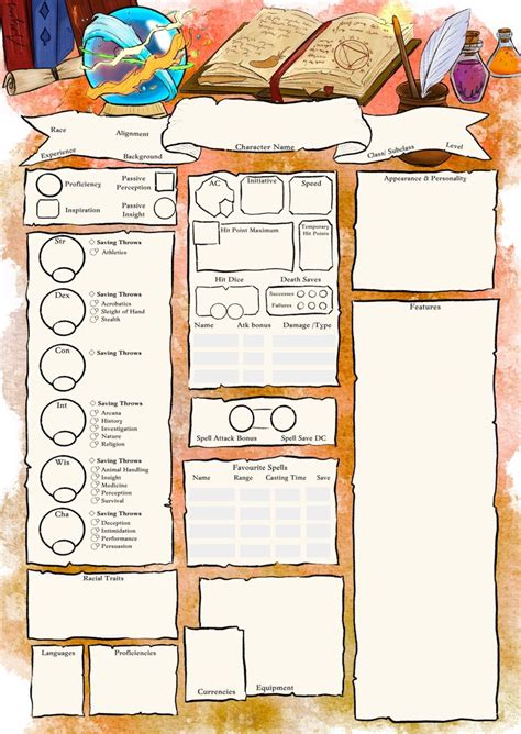 Arcana Dnd Wizard Character Sheet Dnd Character Sheet Pdf Dnd Sorcerer Dungeons And