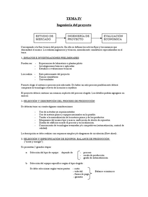 Proyectos Industriales Tema IV | PDF | Ingeniería | Diseño