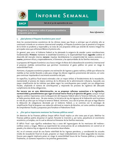 PDF Preguntas y respuestas sobre el paquete económico Preguntas