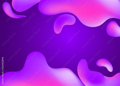 Liquid Flow Purple Pink D Neon Lava Lamp Vector Geometric Background