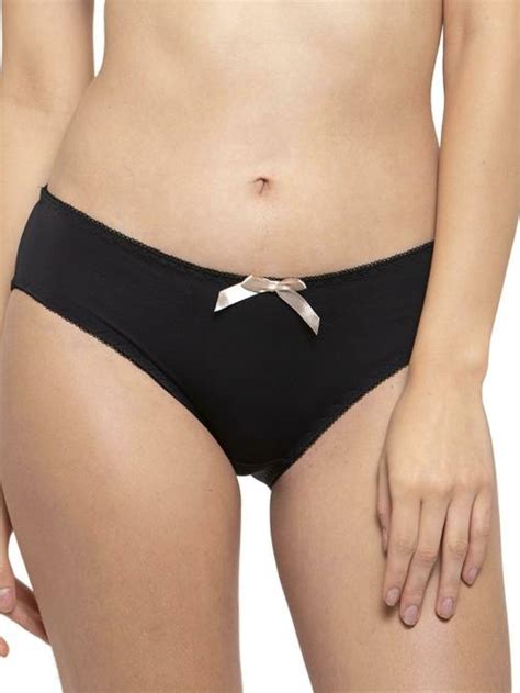 Buy PrettyCat Black Polyester Blend Pack Of 1 Bikini Panty Online At