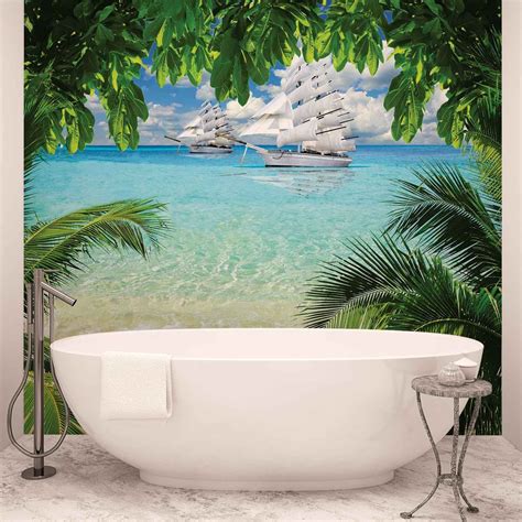 Isla De La Playa Tropical Fotomural De Pared Decorativo Papeles