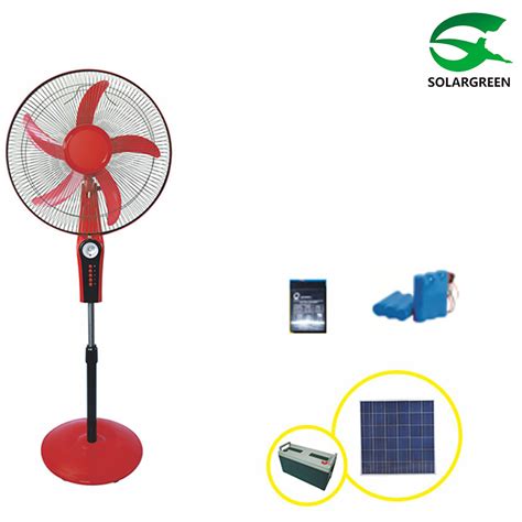 16inch Rechargeable Standing Fan Dc 12v Solar Fan With Remote And Light China Rechargeable Fan