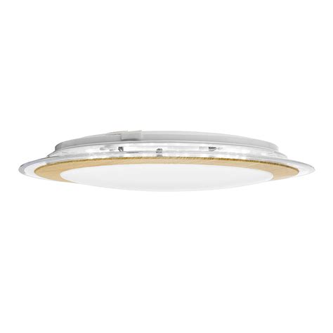 Astrid 18w Led Oyster Light Satin And Oak Tri Colour Astrid Oy33 Ok3