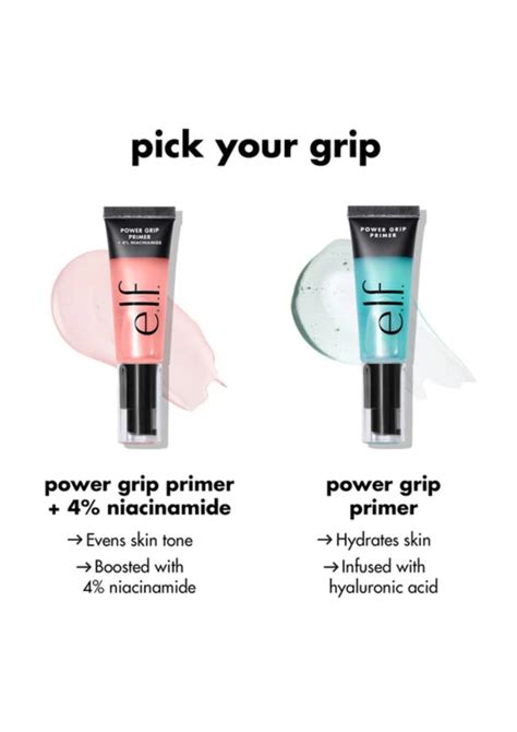 Power Grip Primer 4 Niacinamide Elf Guacamaya Colors