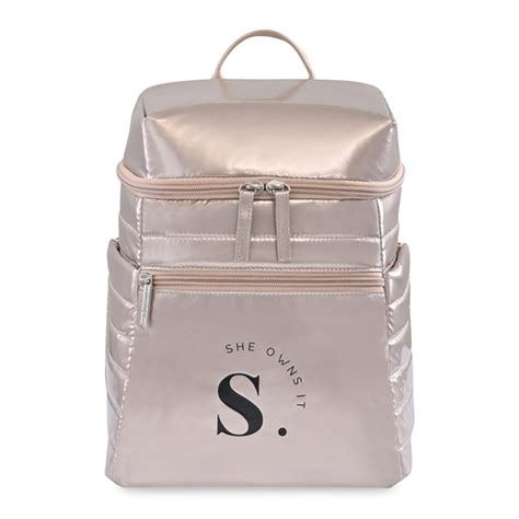 Promotional Aviana Metallics Mini Backpack Cooler Champagne