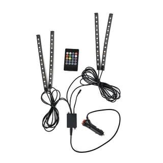 Set of 4 Black Color 48 Remote Control LED Strips Wireless Remote - 8.66 - Bed Bath & Beyond ...