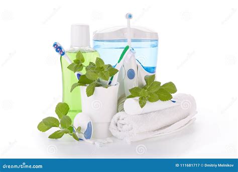 Accessories For Cleaning Of Teeth Oral Hygiene Stock Image Image Of