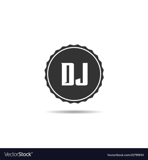 Initial Letter Dj Logo Template Design Royalty Free Vector