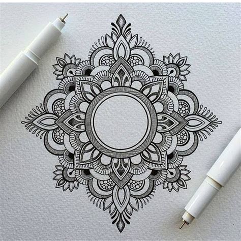 Mandala Tattoo Design Mandala Drawing Easy Mandala Drawing