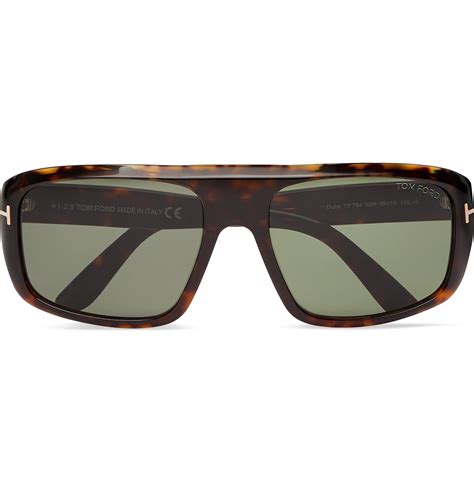 Tom Ford Duke Square Frame Tortoiseshell Acetate Sunglasses Brown