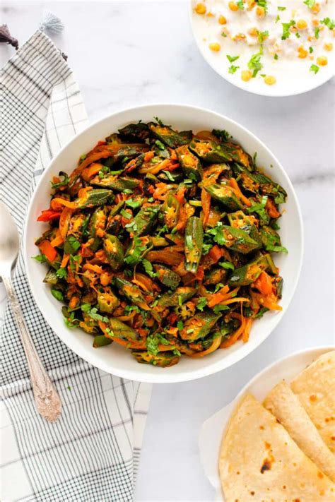 Bhindi Masala Indian Stir Fried Okra The Mediterranean Dish