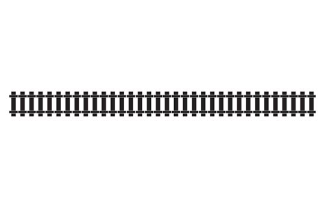 Horizontal Straight Traintrack Railroad Railway Contour Tramway