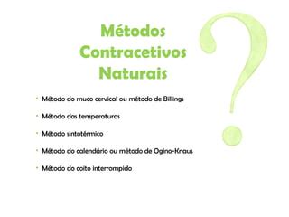 Métodos Naturais PPT