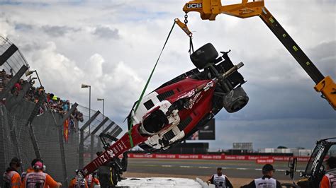 F Zhou Guanyu Survives Horror Upside Down Crash At British Grand