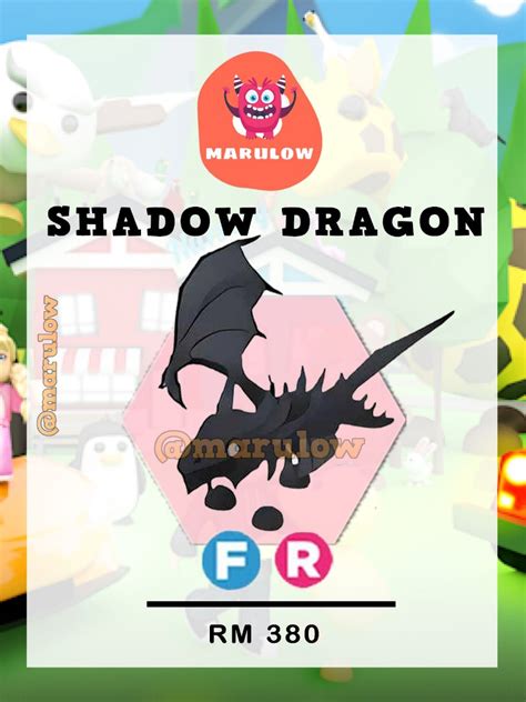 Adopt Me Shadow Dragon Fr Roblox Video Gaming Gaming Accessories