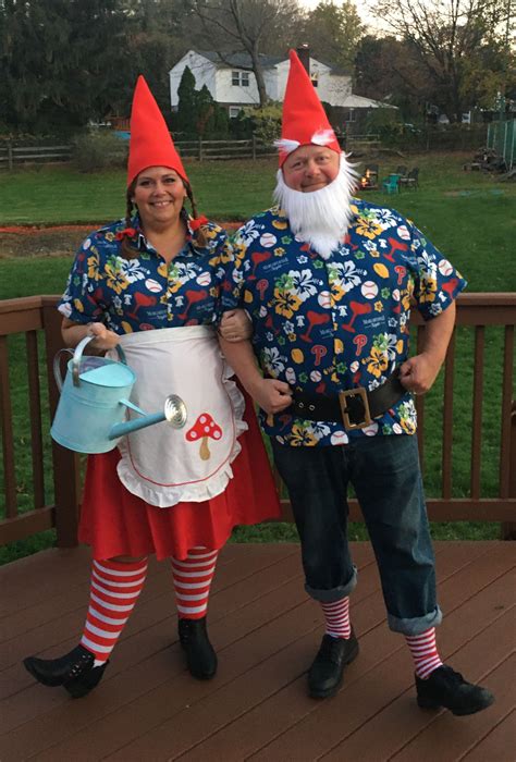 Diy Gnome Costume Couple In 2024 Clever Halloween Costumes Homemade