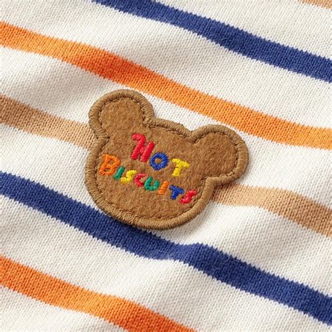ミキハウス ホットビスケッツ mikihouse HOT BISCUITS ボーダー長袖Tシャツ オレンジ 120cm 70 5205 575 ナチュラルベビー Natural Baby