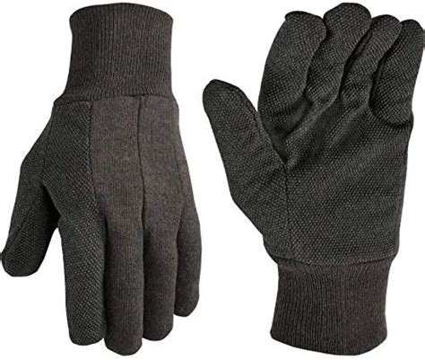 G And F Products Heavy Weight 9oz Cotton Brown Jersey Work Gloves Knit