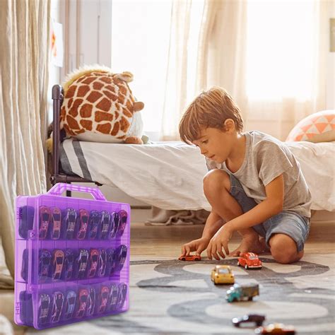 HeIiLan Estuche Organizador De Almacenamiento De Autos De Juguete Para Autos Hot Wheels Soporte