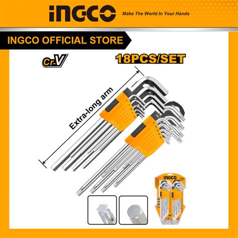 Ingco Pcs Hex Key And Torx Key Set Hhkset Lazada Indonesia