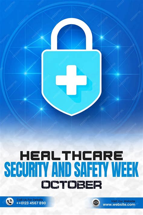 Healthcare Security and Safety Week poster Template | Premium AI