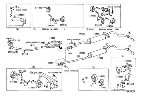 2004 Toyota 4runner Exhaust System Diagram