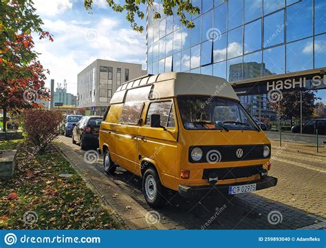 Old Classic Veteran Camper Car Volkswagen Transporter T Parked