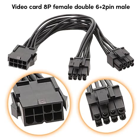 8pin To 8pin 6 2p Pciexpress Video Card Power Adapter Cable 8pin 6pin Pcie Dropshipping