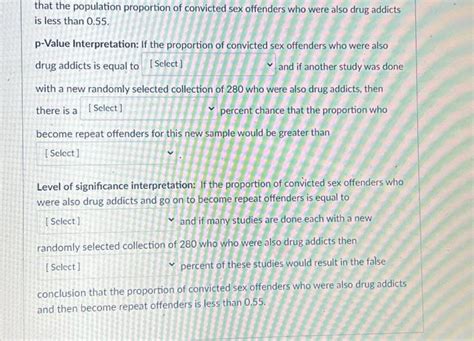 The Recidivism Rate For Convicted Sex Offenders Is Chegg