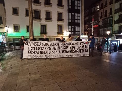 16 02 2022 Bilbao Vizcaya Manifestación a favor de la amnistía de