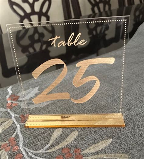 Table Numbers Acrylic Mirror Gold For Wedding Event Table Etsy